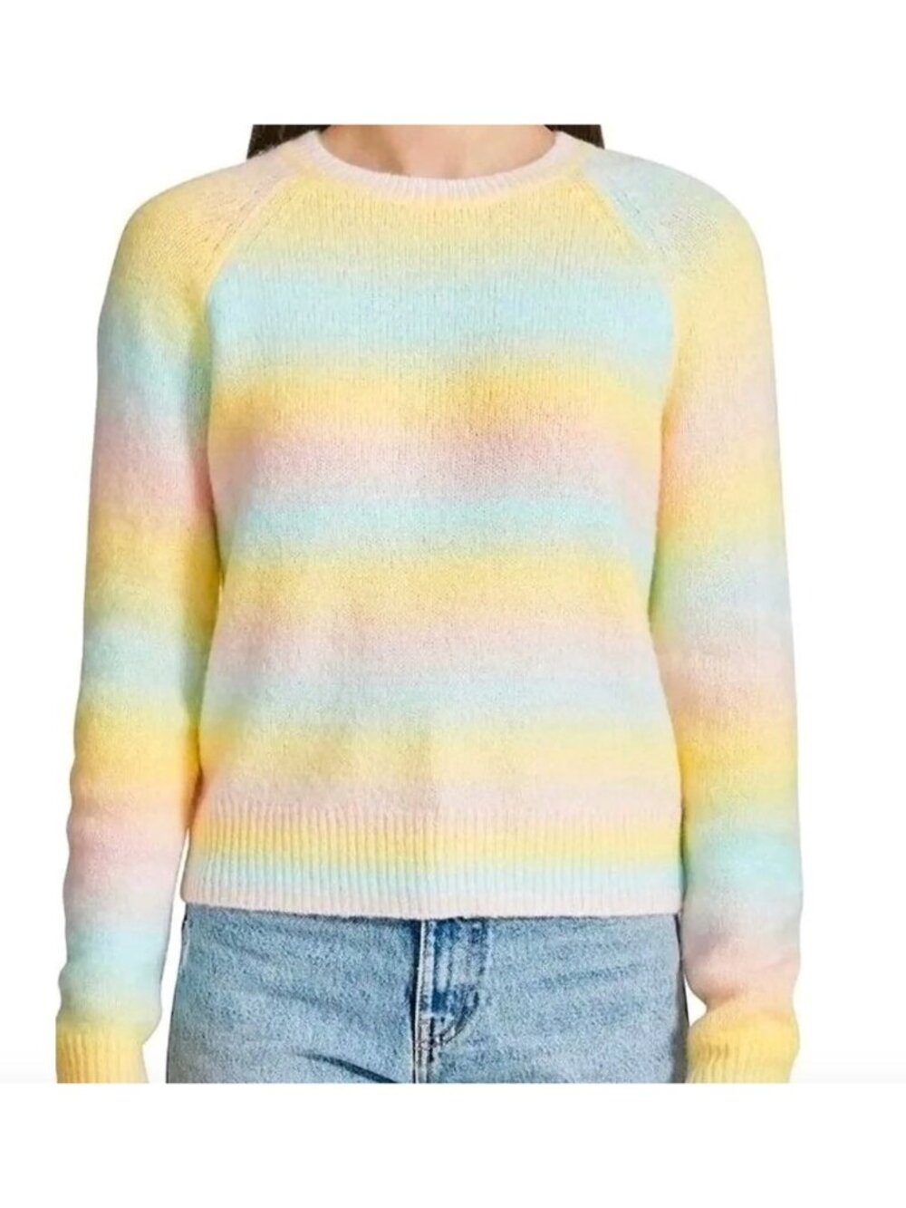BB Dakota by Steve Madden wool blend pastel ombré sweater tie dye medium